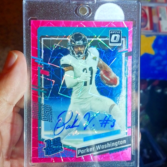 Parker Washington pink border laser numbered 39/50